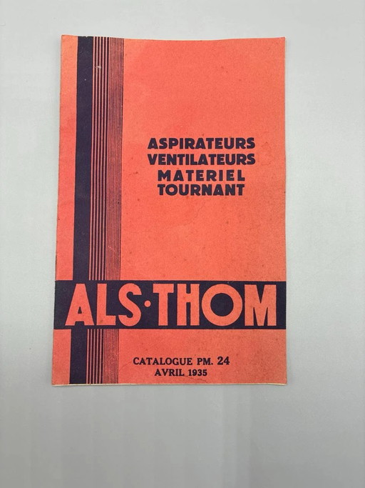 ALS-THOM Catalogue, vacuum cleaners, fans, rotating equipment – giclee prints, Paper, Brass, Art Deco