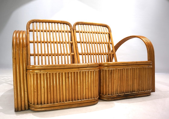 Image 1 of Canapé deux places en rotin Paul Frankl Design, 1940