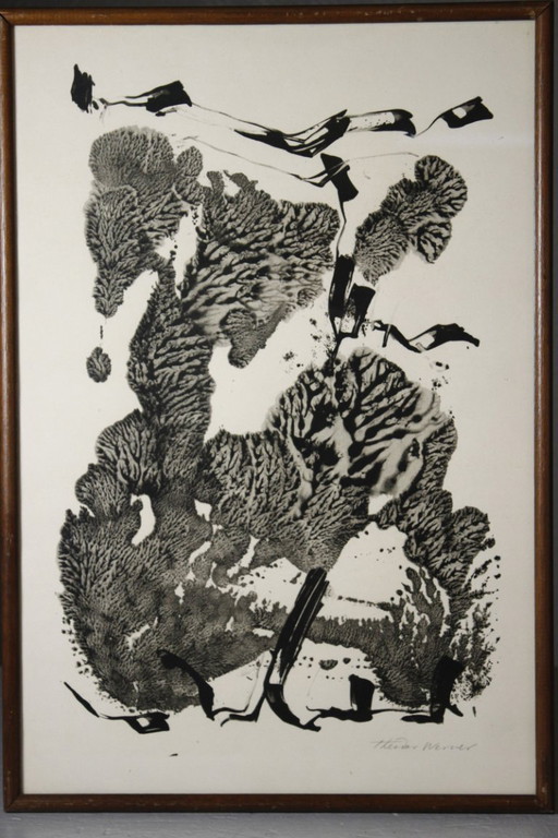 Theodor Werner (1886–1969) Signierte, gerahmte Lithografie