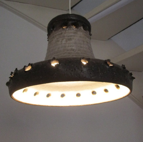 Vintage Danish ceramic pendant lamp from the 1970s (photo 8 of 17)