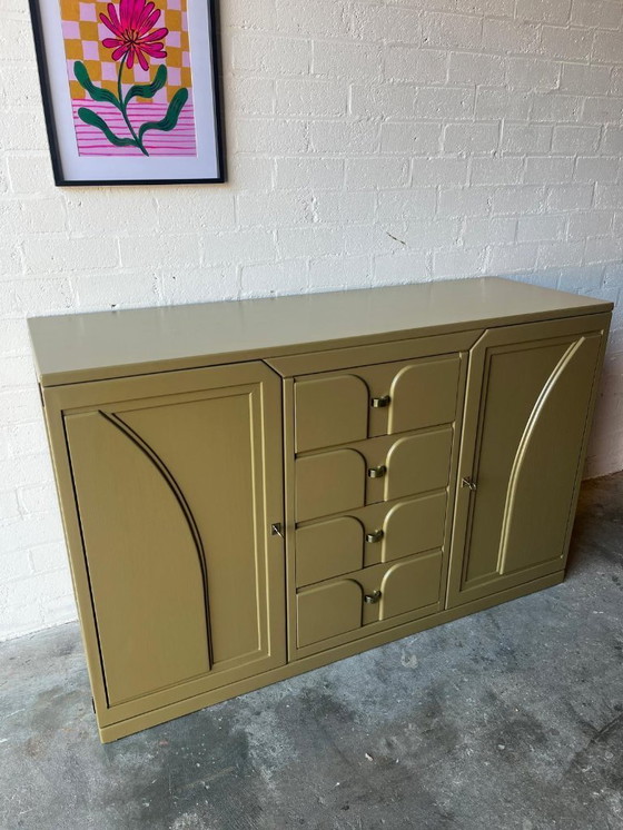 Image 1 of Buffet postmoderne des années 1970 aux lignes Art déco (restylé)