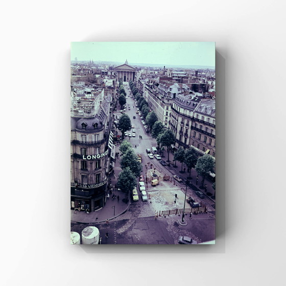 Image 1 of 1x Paris – Boulevard with Longines, 1966 | analog color photography