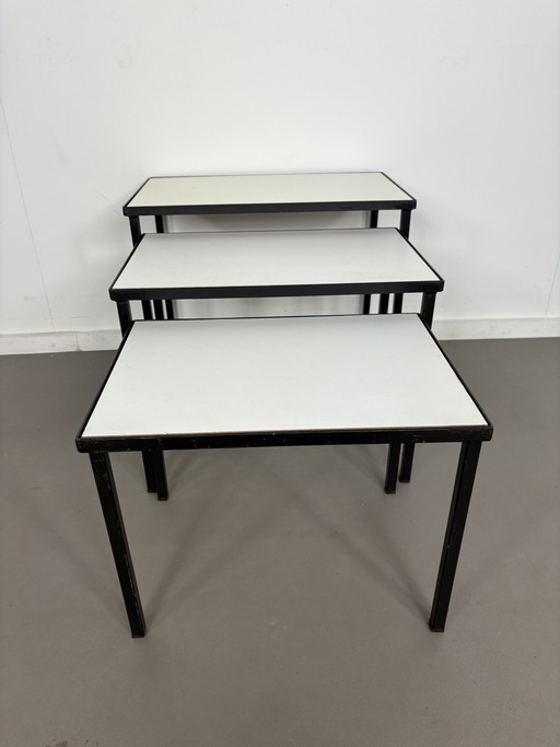 Vintage Artimeta Mimiset with reversible top, largest 50 cm width, 29 cm depth, 40 cm height.