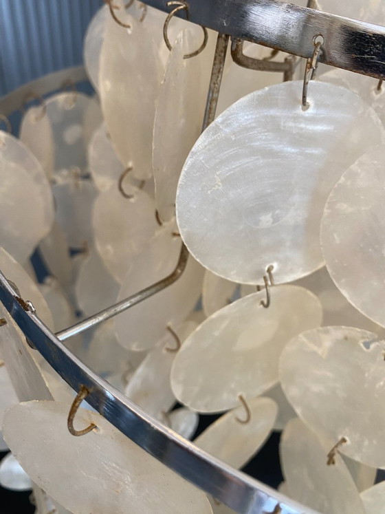 Suspension Lamp Chandelier Ceiling Light Mother-of-pearl Verner Panton vintage 1970 – Stone (photo 19 of 20)