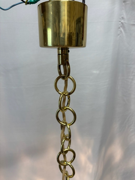 Vintage Kaiser Leuchten XL Pendant Lamp 70s Murano Glass, Gold (photo 15 of 15)
