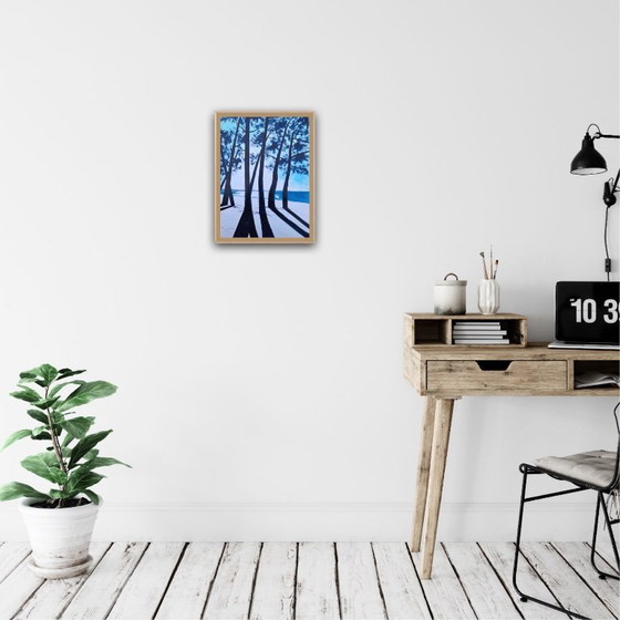 Image 1 of Inchiostro indaco su carta bianca, 40x30cm