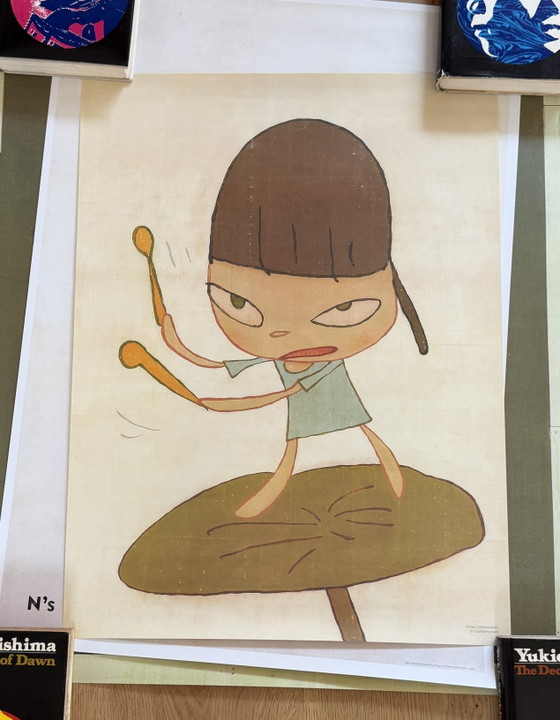 Yoshitomo Nara Stampa „Marching on a Butterbur Leaf“ 61x46 – Stampe artistiche, Paper (photo 3 of 5)