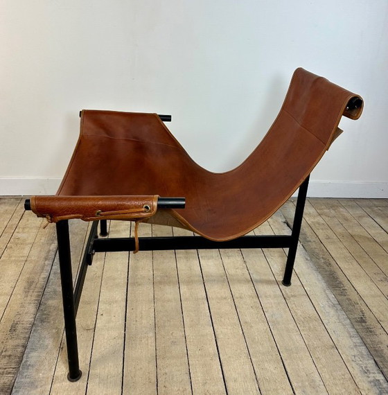 Image 1 of Vintage Danish hanging chair from the 1970s in leather