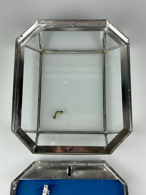 Image 1 of 60's 70's Applique murale verre & métal Vintage Space Age Design