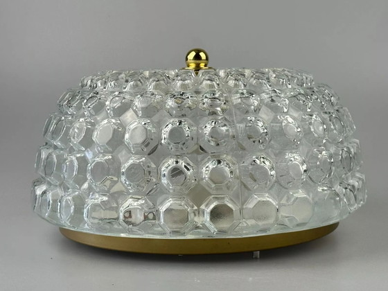 Image 1 of 60er 70er Jahre Deckenlampe Plafoniere Glashütte Limburg Germany Space Age