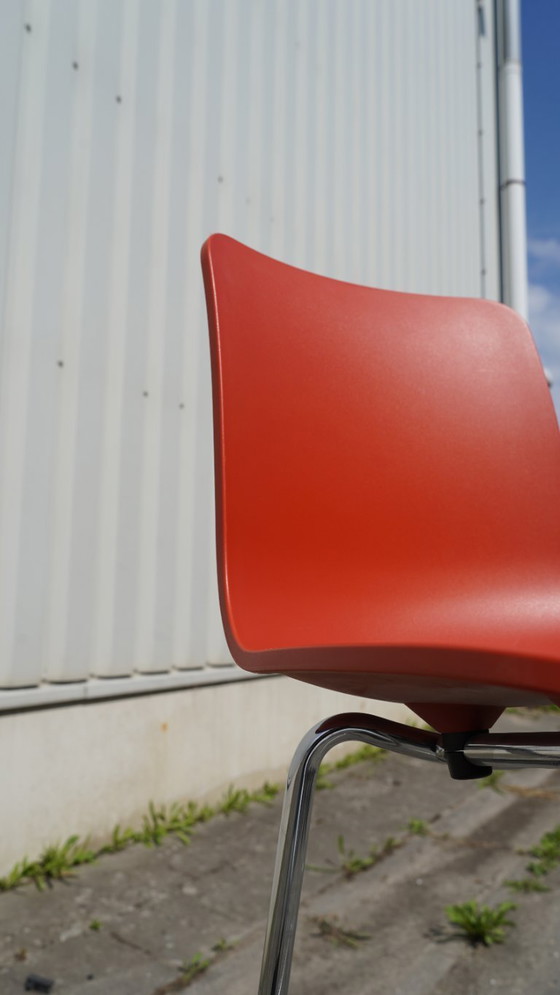 Image 1 of Trona Vitra HAL RE naranja con patas metálicas - Jasper Morrison