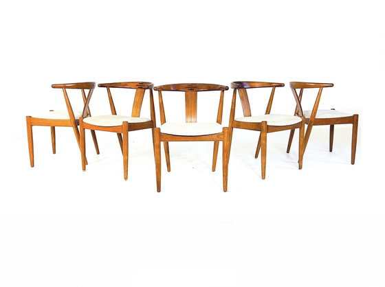 Image 1 of 5X Vintage Dining Chair Dyrlund '70s