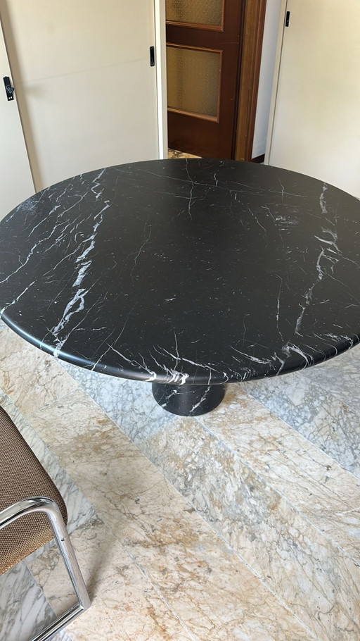 Angelo Mangiarotti M1 dining table Nero Marquina marble 130cm