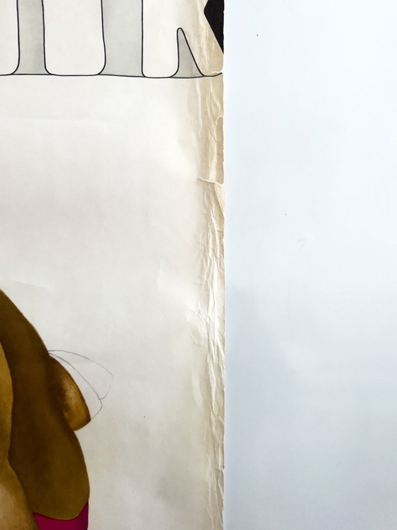 Image 1 of 🐶 CYRK – Hond met voetbal – 1973 – Originele poster van Danuta Żukowska | Lithografische afdruk | 96×65cm | Polen