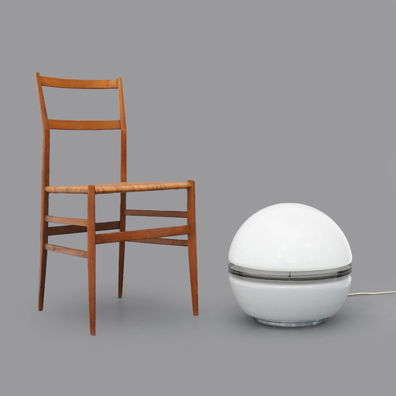 Image 1 of White glass table lamp by Enrico Tronconi for Tronconi, 1970s