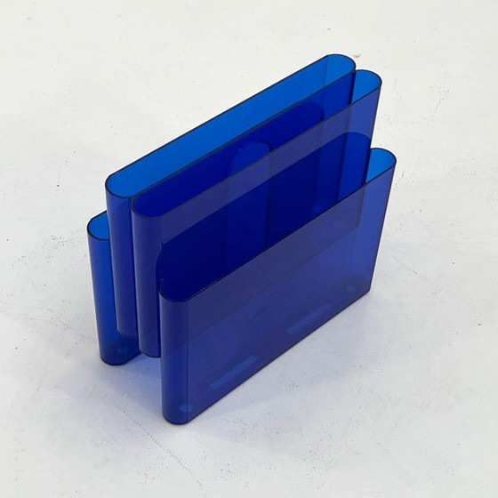 Image 1 of Portariviste in Lucite blu di Giotto Stoppino per Kartell, anni '70