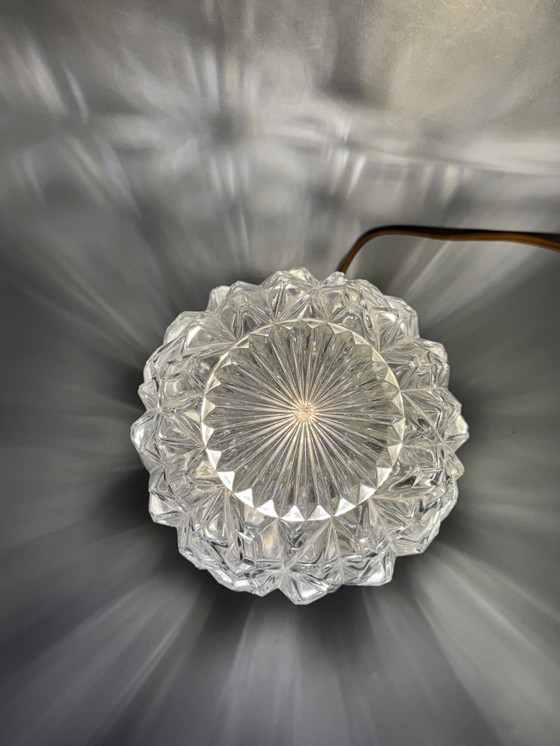 Image 1 of Clear glass lamp with beautiful pattern