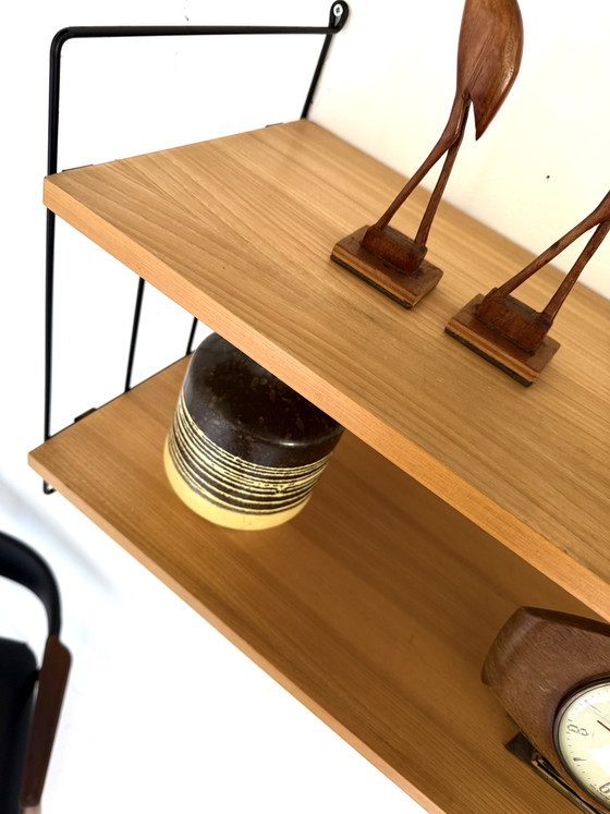 Image 1 of Vintage bekenhouten wandplank, WHB Germany ‘60