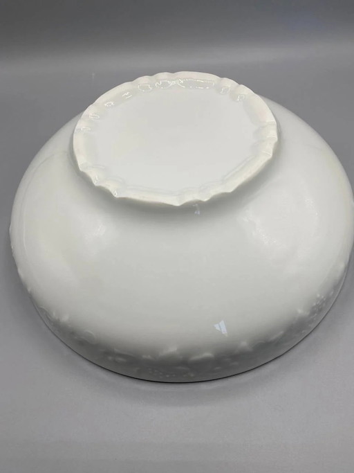 Ciotola da insalata in porcellana bianca – Fregio a godronatura in rilievo – decoratieve objecten, Porcelain (photo 2 of 3)