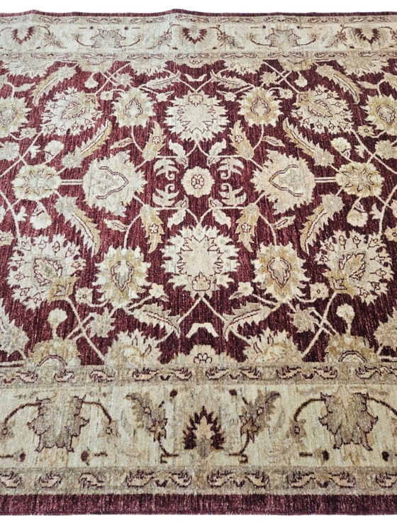 Image 1 of Handgeknoopt Perzisch wol Ziegler tapijt floral burgundy 170x230cm
