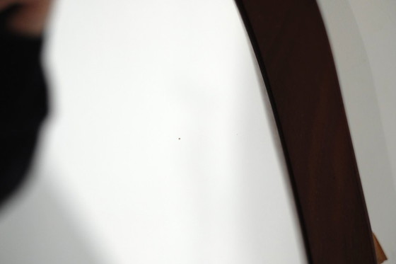 Image 1 of Vintage ovale houten spiegel, Italië, jaren 60.