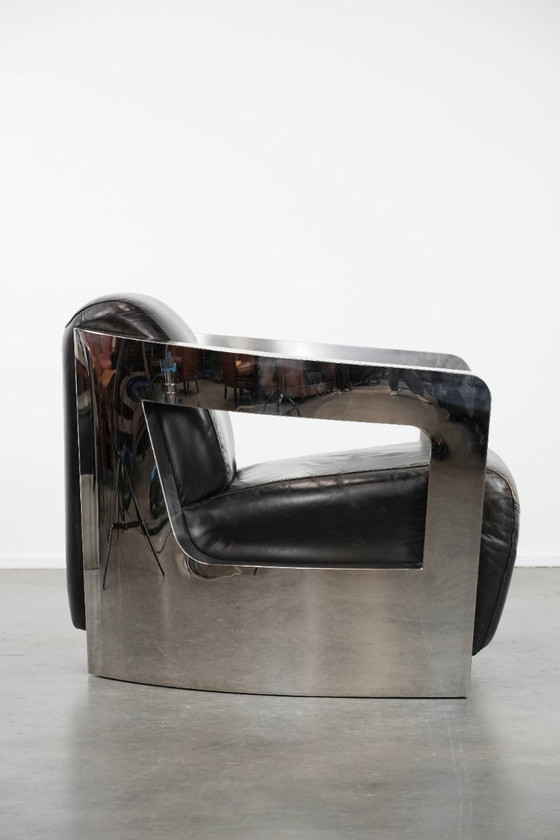 Image 1 of Unique design Aviator armchair with beautiful color scheme and an aluminum frame