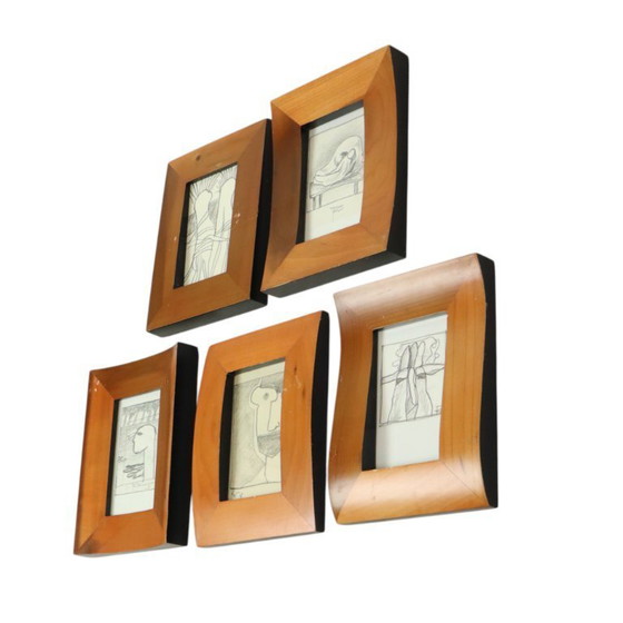 Image 1 of Set van 5 Schetsen Kunst Roger Vansevenant (1922-2013)