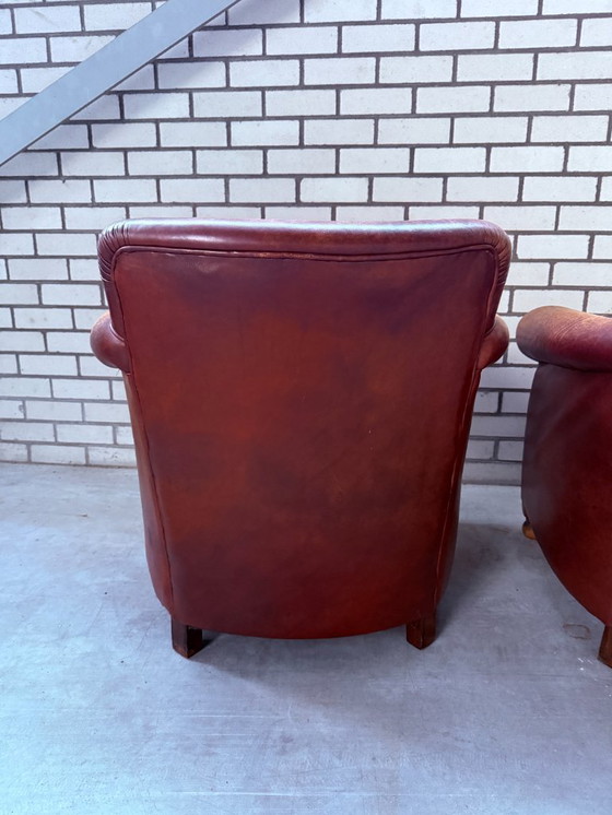 Image 1 of Suite de Fauteuils Club Roche Bobois Cuir