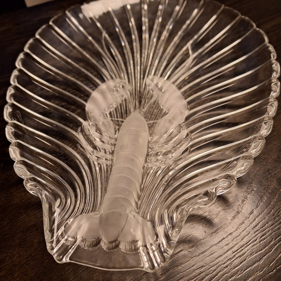Image 1 of Walther Glas "kreeft" serveerschaal  kristal
