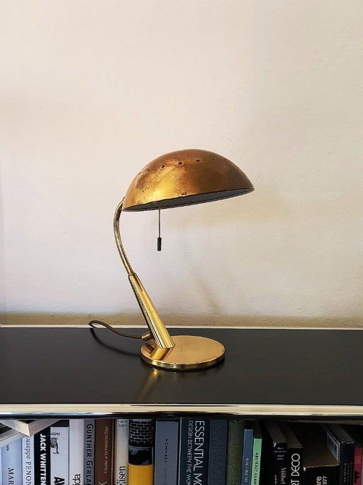 Hillebrand Brass Table Lamp, Mid-Century Design Paavo Tynell