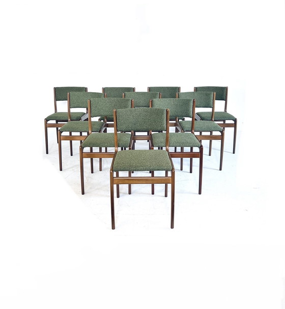 Image 1 of 10x gerestaureerde Deense eetkamerstoel ‘60