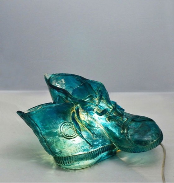 Image 1 of Rare resin table lamp produced by L'isola che non c'è in the 1970s