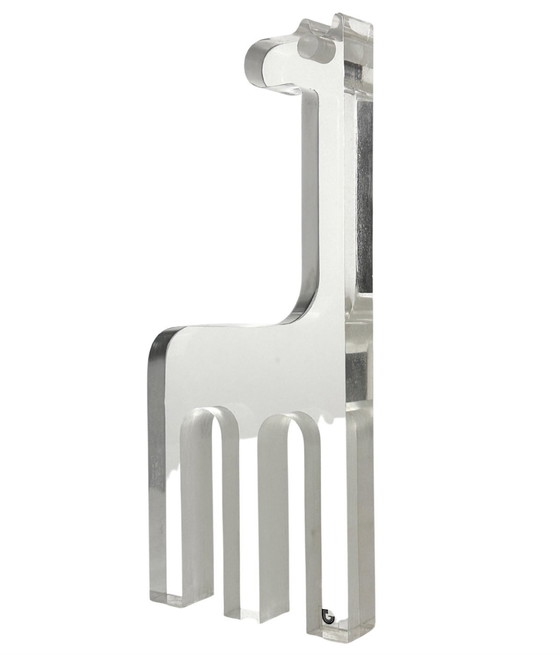 Image 1 of Silvio Russo, Lucite Giraffe Sculpture, Guzzini Italy 1970s