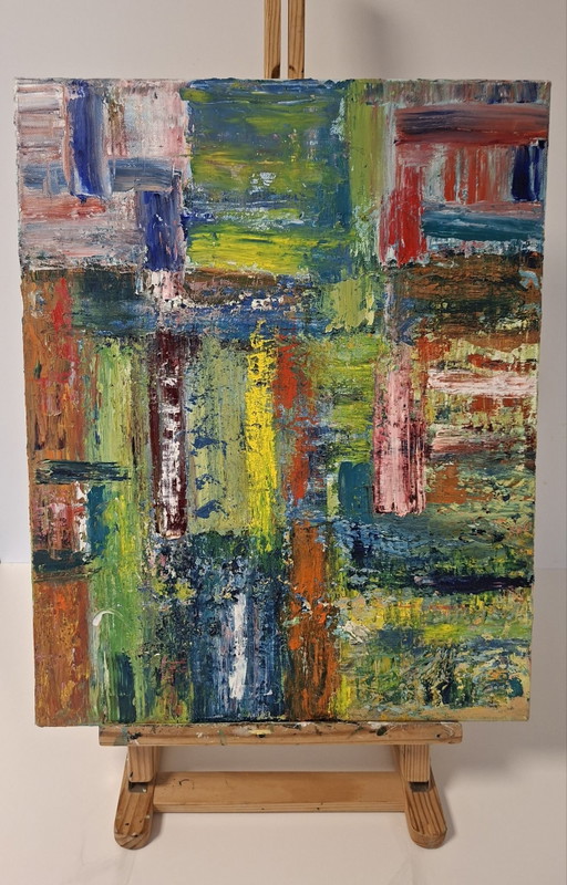 Multidirectional Oil Painting 'Illuminated Shed' (2018) – Storme Kathleen (40x50 cm)