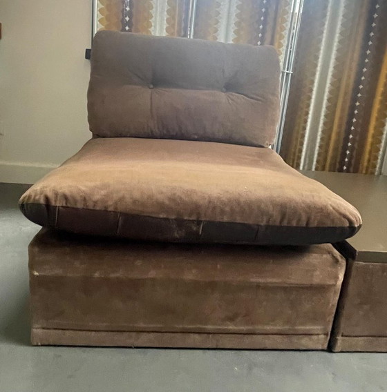 Divano modulare vintage con tavolino abbinato. – Divani modulari, Leather, Textile (photo 4 of 10)