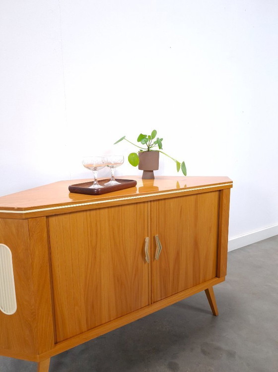 Image 1 of Mueble bar esquinero giratorio con espejo