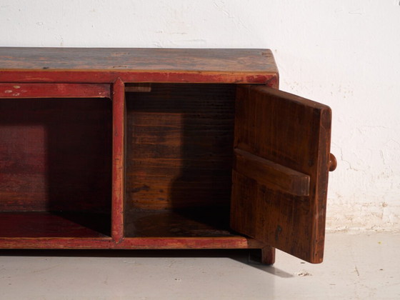 Antique low cabinet in elm wood – China, circa 1900 – Sideboard cabinet, Iron (photo 40 of 40)