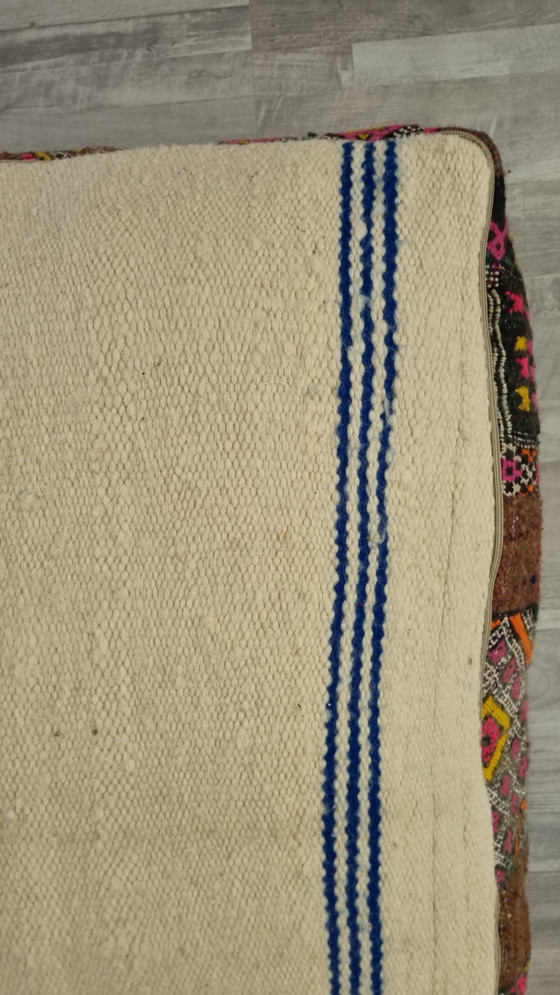 Image 1 of Kilim vintage pouf, moroccan pouf