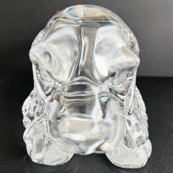 Image 1 of Vintage Vannes le Châtel France dog figurine bowl crystal 1970's
