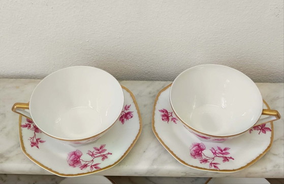 8x Limoges Haviland Jugendstil-Porzellantassen – Tischdekoration, Porcelain (photo 7 of 11)
