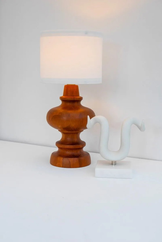 Image 1 of Mid-century modern Scandinavian oak table lamp from Möllers