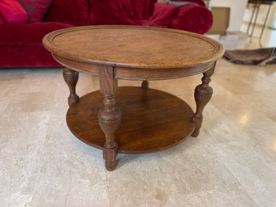 Image 1 of Runder Getränketisch oder Beistelltisch aus Holz