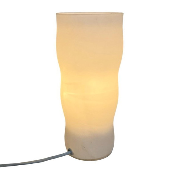 Image 1 of Vintage - Kelkvormige - Tafellamp - Mat glas (-verkrijgbaar als set van 2)