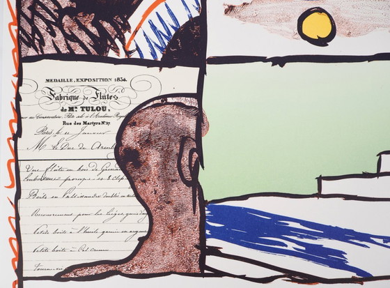 Pierre Alechinsky: Abstract History, Original Lithograph Poster – Lithographs & prints, Paper (photo 4 of 6)