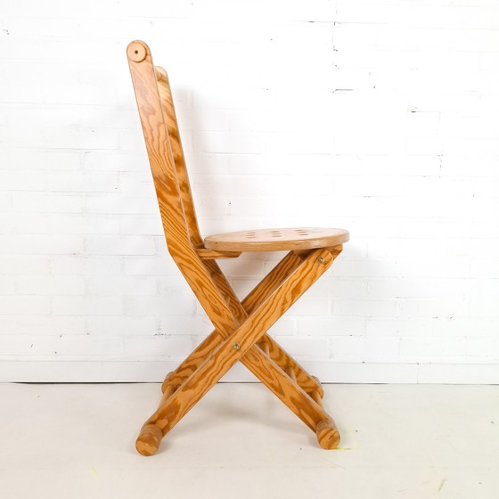 Vintage Houten Klapstoel Jaren 70/80 – Eetkamerstoelen, Wood (photo 4 of 6)