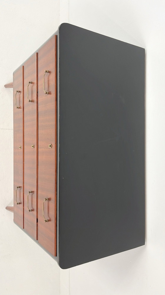 Cassettiera vintage svedese – Cassettiere, Legno, Ottone, Mid Century Modern (photo 6 of 12)