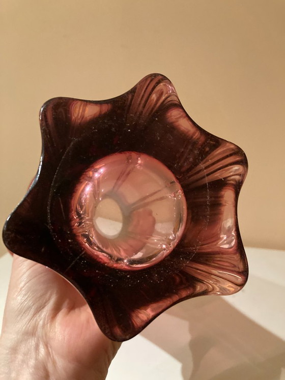 Rare large Murano Chambord vase by Fratelli Toso, Murano Glass, Pink (photo 3 of 13)