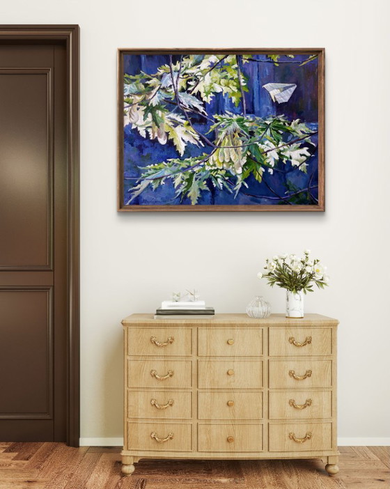 Original Oil Painting Contemporary Art Nature Maple – Paintings & Drawings, Canvas (photo 3 of 7)