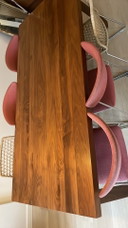 Eettafel Montis Doble notenhout mat gelakt 