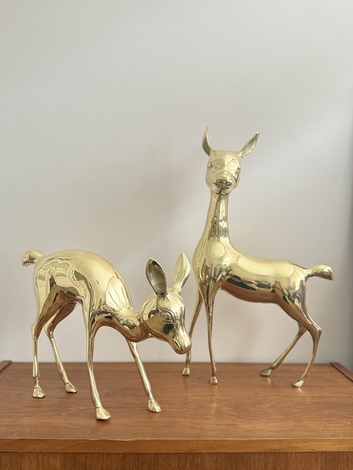 Vintage brass bambi deer